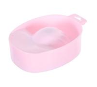 Homoyoyo Bol de Trempage pour Ongles 1 Pièce Rectangulaire Outil de Manucure pour Salon et Usage Domestique Plastique Solide Rose