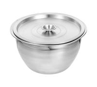 Homoyoyo Bol Inox 15 Cm avec Couvercle Bol à Pâtisserie en Acier Inoxydable Épais Récipient Multifonction pour Cuisson et Stockage D’huile Solide Cuisine Professionnelle et Maison