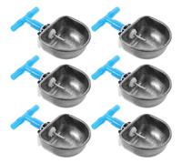 Homoyoyo Bol INOX et Distributeur d'eau 6 Pièces pour Lapins, Abreuvoir Automatique Fixation Adaptable pour Cage Clapier, Usage Intérieur Élevage Petits Animaux