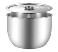 Homoyoyo Bol Mélangeur en Acier Inoxydable 201, Grand Format 21 Cm, avec Couvercle Anti-éclaboussures, Bol Pratique Cuisine et Organisation Alimentaire, pour Pâtisserie et Préparation