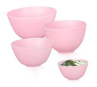 Homoyoyo Bol Mélangeur Masque Facial Lot de 3 en Silicone Inodore, Bols de Beauté pour Masques Diy, Mini Spatule Gel de Silice, Usage Maison et Spa Visage