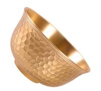 Homoyoyo Bol Métal Martelé Doré Rond Bol Laiton pour Rituels de Purification Méditation Yoga et Service de Fruits Plateau Polyvalent pour Offrandes et Cérémonie