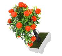 Homoyoyo Bonsaï Artificiel Orange Fruits Plante Décorative de Bureau Arbre Fruitier Artificiel en Pot Simulation Réaliste D’Oranger Décoration Intérieure Maison sans Entretien