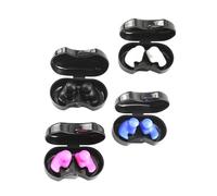 Homoyoyo Bouchons D’Oreilles de Natation Étanches en Silicone Réutilisables 4 Paires Couleurs Assorties pour Adultes et Garçon et Filles Protection Anti-Eau pour Surf Bain et Sports