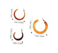Homoyoyo Boucles D'oreilles Créoles Pour Femmes Acier Inoxydable Style Minimaliste Accessoires Mode 3 Paires