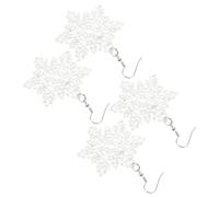 Homoyoyo Boucles D'Oreilles Pendantes De Neige En Sequins Argentés - Accessoires Festifs Élégants Pour - Parfaites Pour Vos Tenues De Fête