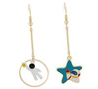 Homoyoyo Boucles Oreilles Astronautes Danglantes Pour Femmes Création Asymétrique Bijoux Et Originale Accessoire Mode Élégant