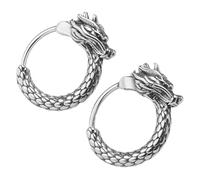 Homoyoyo Boucles Oreilles Créoles Dragon Rétro pour Hommes Bijoux Ethniques Accessoires Hip Hop Masculins Style Vintage et Fantaisie