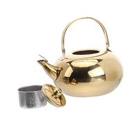 Homoyoyo Bouilloire Acier Avec Filtre Théière Pratique à Capacité Pour Induction Électrique Et Couleur Dorée