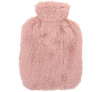 Homoyoyo Bouillotte 1000 Ml Housse en Peluche Rose Imitation Lapin Paquet à Eau Chaude PVC Étanche Anti- Chauffe-Mains et Chauffe-Pieds pour Maison et Bureau