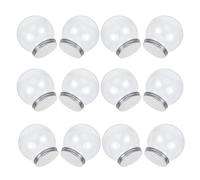 Homoyoyo Boule à Neige à Faire Soi-même, 10 Cm, 12 Pièces, en Plastique Transparent, avec Bouchon à Vis, pour Bonbons, Biscuits, Décoration de Noël, 600 ML