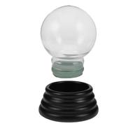 Homoyoyo Boule à Neige en Verre Vide 80 MM avec Socle Fileté Résine Kit DIY pour Loisirs Créatifs Décoration Mariage et Noël Cloche en Verre Transparente à Remplir Soi-Même