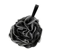 Homoyoyo Boule de Bain Éponge de Bain Noire Grosse Taille Exfoliante Peau Douce Accessoire Corde à Suspendre