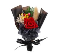 Homoyoyo Bouquet de Fleurs Immortelles Rouges en Boîte, Fleurs Fraîches Stabilisées, Décoration Intérieure Élégante, Présent Saint-Valentin pour Femme, Ornement Solide et Raffiné, 1 Pièce