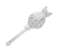 Homoyoyo Bouteille d'eau Bénite en Verre et Alliage Argenté Récipient Chrétien Inscription Biblique Flacon Décoratif pour Église Mariage et Usage Spirituel Format Unique