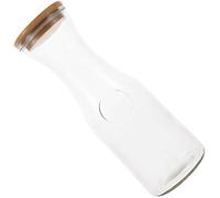 Homoyoyo Bouteille Verre Transparente pour Boissons et Jus Réutilisable sans Odeur Design Fond Plat pour Stockage et Usage Quotidien