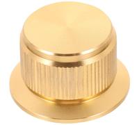 Homoyoyo Bouton Potentiomètre en Aluminium Massif Doré Rainuré sans Marque, Bouton de Contrôle du Volume pour Guitare Électrique et Basse, Accessoire de Rechange pour Amplificateur,