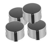 Homoyoyo Boutons de Commande Rotation 45 Degrés Gauche et Droite pour Cuisinière à Gaz Lot de 4 en Alliage de Zinc, Design Esthétique pour Réparation et Remplacement