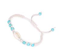 Homoyoyo Bracelet Coquillage Tressé Pour Enfant - 2 Pcs Bijoux Élégants En Coquillage Et Perles - Idéal Pour Plage Et Sable Accessoire De Mode Pour Filles Et Femmes Blanc