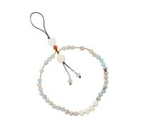 Homoyoyo Bracelet de Téléphone à Perles Bodhi pour Smartphone Unisexe, Dragonne Antichute Amovible, Décoration Chinoise, Style Ancien, Cordon Résistant, Couleur Naturelle,