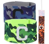 Homoyoyo Brassards de Capitaine Fermeture Solide 3 Pièces Réglables en Nylon Impression Lettre, Bande Résistante à l'usure pour Rugby et Hockey pour Bras