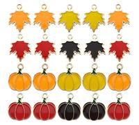 Homoyoyo Breloques Citrouille Réutilisables 32 Pièces en Alliage de Zinc Style Automne Classique pour Fabrication de Bijoux pour Décorations D'halloween et Créations Artisanales