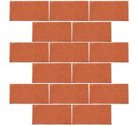 Homoyoyo Briques Miniatures en Terre Cuite Rouge sans Bavure Polissage Fin, 40 Pièces Rectangulaires pour Décoration de Paysage Micro et Aquarium