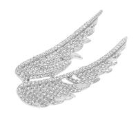Homoyoyo Broche Plume Broche Ailes Épingle Conçue Pour Les Ailes Broche D'ailes Revers à Revers Épinglette Ailes Décoration Des Ailes Décor D’épingle De Manteau Alliage De Zinc Silver