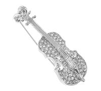 Homoyoyo broche violon Couverture élégant épingle broche arc délicat broche de guitare accessoires de guitare pour hommes broche musicale broche de violon alliage Silver
