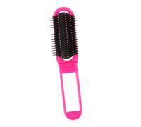 Homoyoyo Brosse à Cheveux Pliable Portable avec Miroir, Surface Lisse des Dents, Ne Blesse Pas le Cuir Chevelu, en Abs et Verre, pour Mariages et Soirées