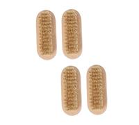 Homoyoyo Brosse à Ongles En Bois Lot De 4 Brosse à Ongles Manche Poils Naturels Orteils Confortable à Saisir