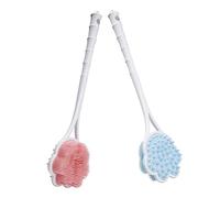 Homoyoyo Brosse De Bain à Long Manche En Silicone Douce 2 Pcs Brosse De Massage Pour Bain Exfoliante Usage Quotidien Corps Dos Femmes Hommes