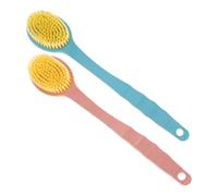 Homoyoyo Brosse de Bain à Long Manche Lot de 2 Exfoliante Réutilisable Accessoires Bain Gommage Corporel pour Détente et Élimination des Peaux Mortes