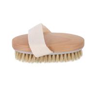 Homoyoyo Brosse de Bain pour Massage et Stimulation Flux Lymphatique en Bois Naturel Poils de Sanglier, Brosse Exfoliante Marron Après