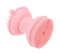 Homoyoyo Brosse de Massage Manuel Double-face pour Shampooing et Nettoyage Du Visage Brosse Silicone pour Chevelu Anti-pelliculaire et Stimulation Circulation Usage Familial et Rose