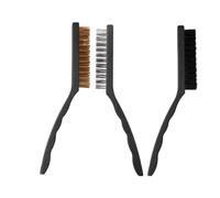 Homoyoyo Brosse de Nettoyage pour Hotte Aspirante et Plaque de Cuisson Lot de 3 Brosses en Acier Inoxydable Cuisine Outil Multifonction Résistant pour Interstices et Joints Usage