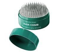 Homoyoyo Brosse Démêlante Plate et Brosse de Massage pour Femmes Mini Taille Portable Vert Peigne de Voyage Léger pour Types de Cheveux Usage Personnel