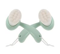 Homoyoyo Brosse Nettoyante Visage Manuelle 2pcs avec Poils Doux et Manche Long Nettoyage Profond, Visage à Domicile Voyage