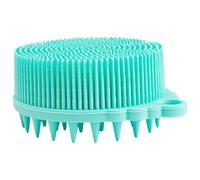 Homoyoyo Brosse Silicone Double Face Verte, Brosse Sensorielle Douce pour Bébé, Exfoliant Corporel et Massage Tactile, Outil de Bain pour Nettoyage Quotidien du Corps