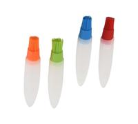 Homoyoyo Brosse Silicone pour Barbecue Multifonction 4 Pièces Couleurs Assorties Cuisine Extérieure Brossage Huile Résistante Chaleur Ustensile Grillades