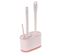 Homoyoyo Brosse WC Murale Suspendue à Long Manche Kit de Nettoyage Salle de Bain Support Brosse Cuvette Rose Fleur de Cerisier pour Nettoyage en Profondeur et Rangement Compact