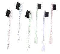 Homoyoyo Brosses à Sourcils Peigne pour Cheveux en Nylon et Abs Lot de 6 à Double Embout Design Multi-usages pour Maquillage Quotidien