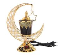 Homoyoyo Brûleur Céramique Électrique Vintage Brûleur Bakhoor Électriquepour Aromathérapie Support Décoratif pour Intérieur Omanais Design Arabe Facile à Nettoyer Acv