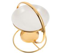 Homoyoyo Brûleur D’Parfum en Céramique et Fer Diffuseur D’Huiles Essentielles Porte-Bougie Chauffe-Plat Polyvalent Décoration Bureau Support Fondoir à Cire Diffuseur D’Arômes Parfumée