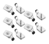 Homoyoyo Butées de Fin de Course Accessoire Polyvalent et Multifonctionnel 10pcs en Fer Argenté pour Rail de Rideau Coulissant pour Bureaux et Hôtels