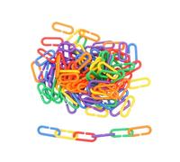 Homoyoyo C-Clips en Plastique Colorés pour Jouets d'apprentissage pour Animaux De Compagnie - Maillons De Chaîne Et Crochets 100Pcs / 200Pcs Idéal pour Rats Sucre Perroquets Et Autres