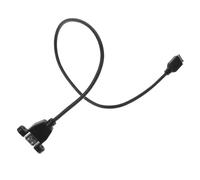 Homoyoyo Câble Adaptateur USB Type e vers USB 3.0 A, Extension Interne Fixation par Vis, Câble De 0,5 m pour Ordinateur De Bureau, Transfert Rapide, Montage sur Panneau, Usage Professionnel, Noir