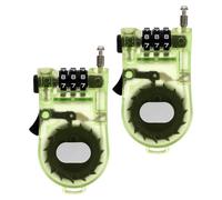 Homoyoyo Câble Antivol Rétractable Transparent Vert pour Ski et Snowboard 2 Pièces Câble en Acier Sécuritaire Multifonction pour Matériel de Snowboard pour Équipements de Plein Air