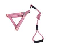 Homoyoyo Câble de Traction pour Chien XL Robuste avec Ceinture Poitrine Rose Longe Résistante pour Animaux de Compagnie Entre Corde Épaissie pour Sécurité et Confort