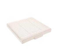Homoyoyo Cache Aération Mural Blanc en Plastique pour Systèmes de Ventilation et Hotte Aspirante Cuisine, Grille Carrée Élégante Facile d'entretien pour Montage Mural